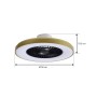 Lindby LED Deckenventilator mit Lampe Teleo 10022132 Dimmbar Leselampe Modern in Gold Messing 1-flammig Wohnzimmerleuchte_5