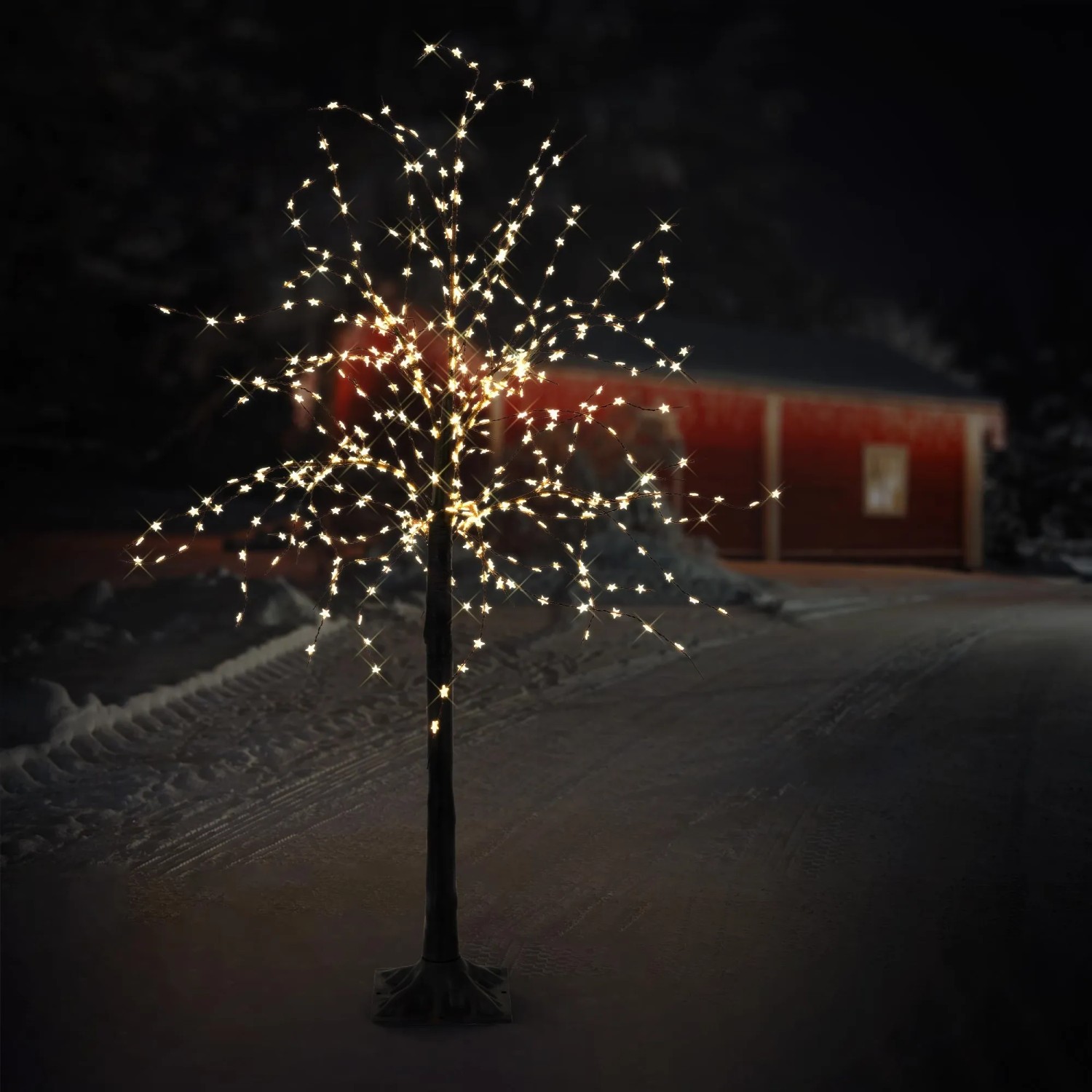 LED Lichterbaum 120 Cm Mit 48 Warmweißen LEDs – Glitzer-Deko Für Weihnachten & Das Ganze Jahr