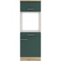 OPTIFIT Savona405 Geräteumbauschrank, 60 cm, Steingrün, mit Schublade, Tür und Fach für Backofen.