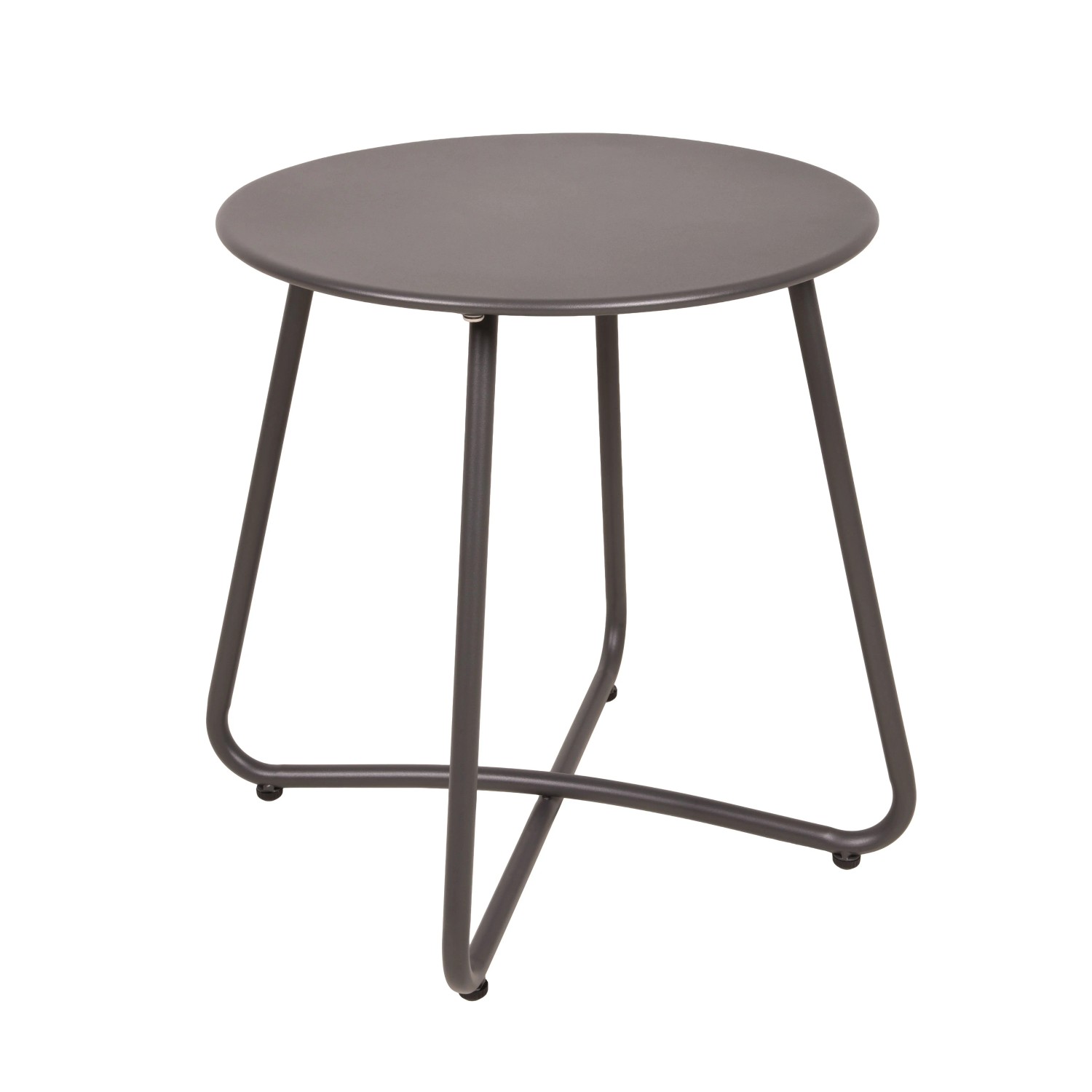 DELUKE Beistelltisch SONJA Kunststoff Anthrazit 44x40x40cm Couchtisch Sofatisch Abstelltisch