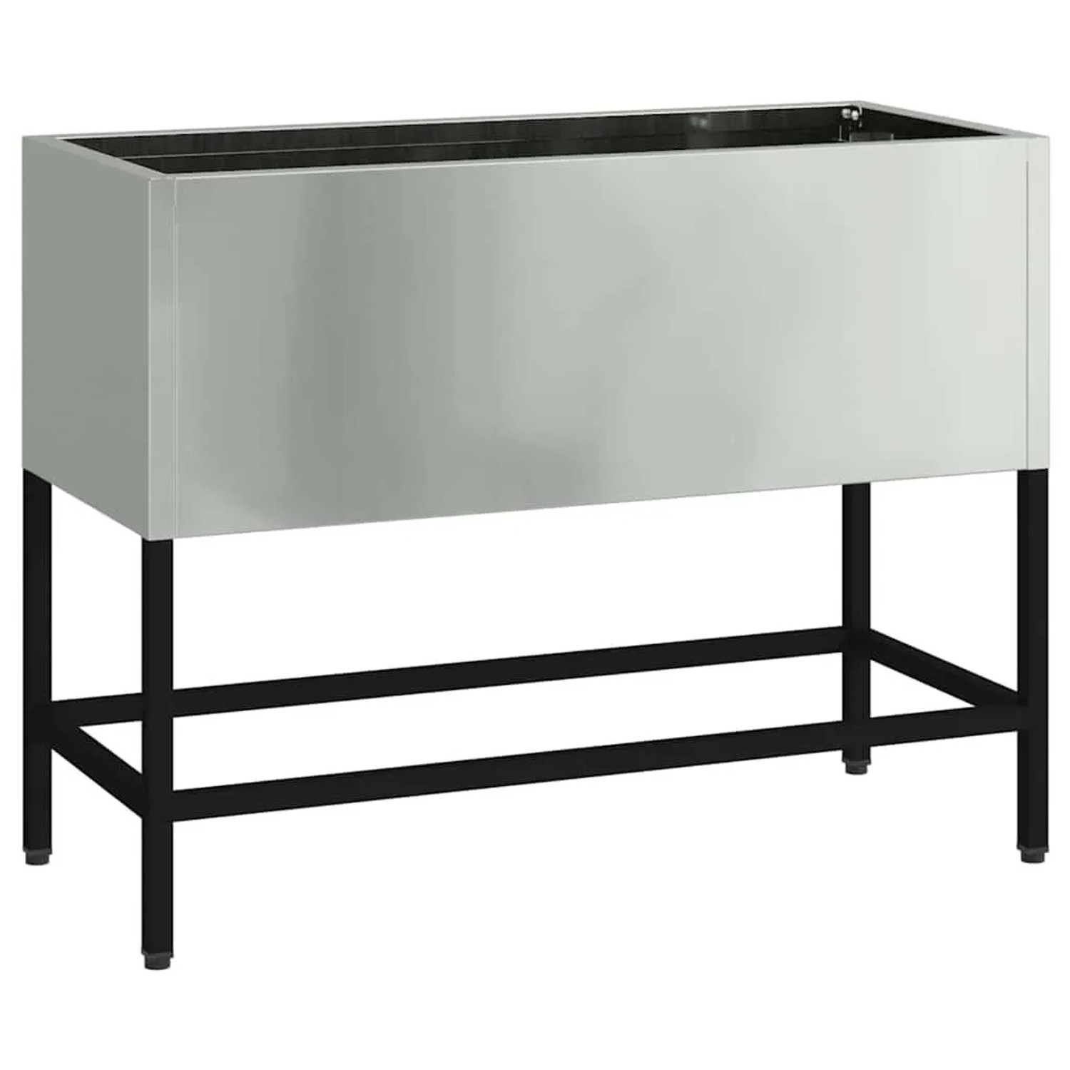 vidaXL Hochbeet Gartenpflanzer Silber 60 x 26 x 45 cm Verzinkter Stahl 865888