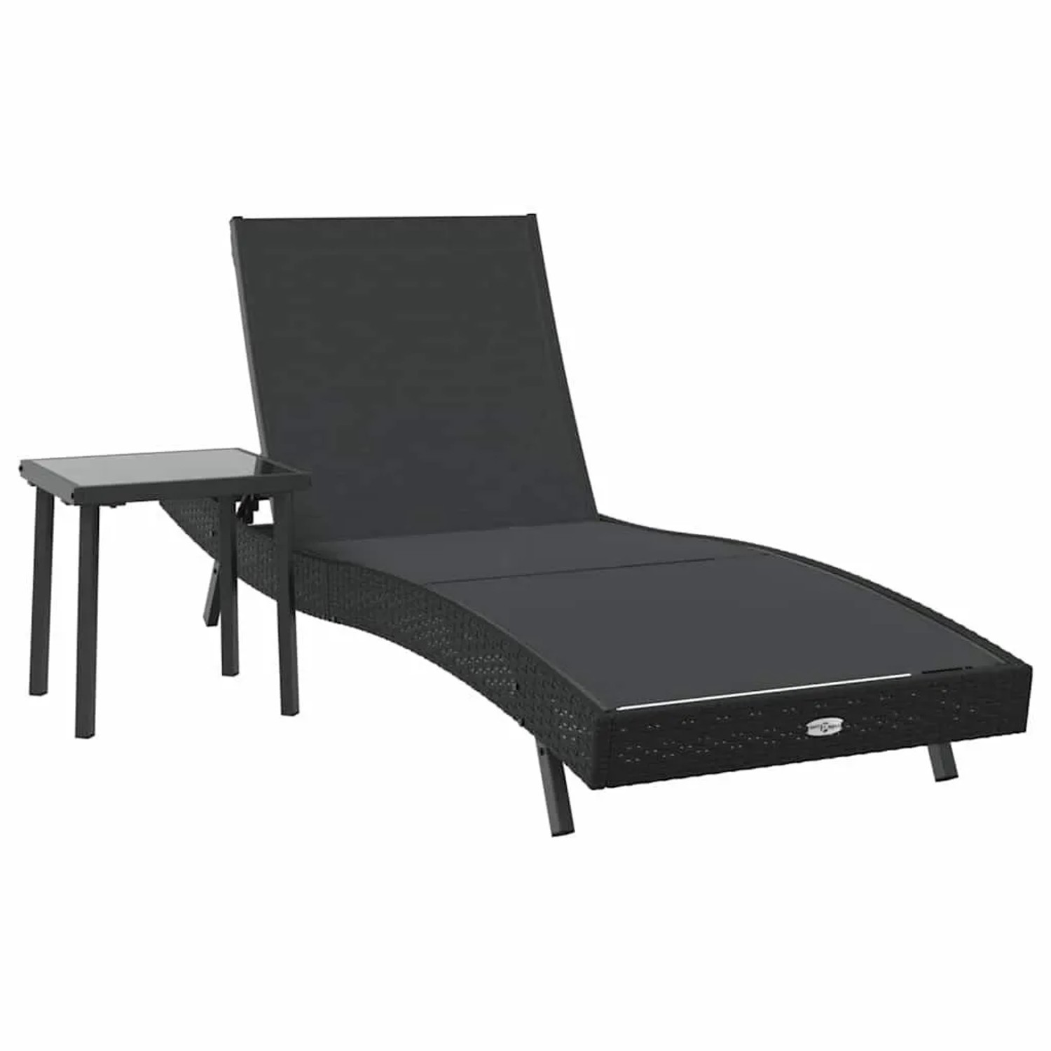 vidaXL Sonnenliege mit Tisch 2-Tlg Schwarz 40 x 40 x 40,5 cm 42009980 günstig online kaufen