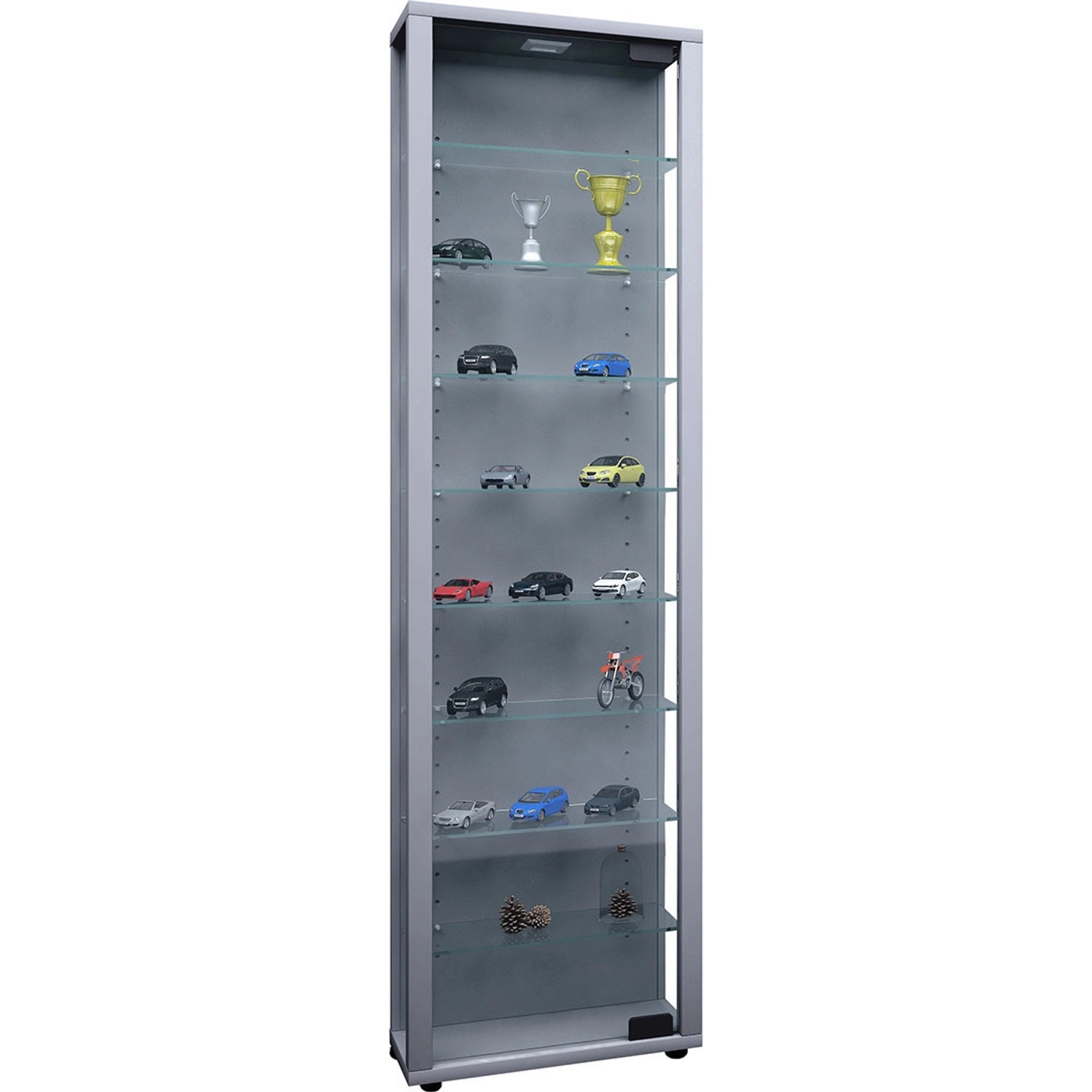 ebuy24 Edana Maxi Vitrinenschrank 1 Glastür mit LED-Licht Glasvitrine 8 Gla günstig online kaufen