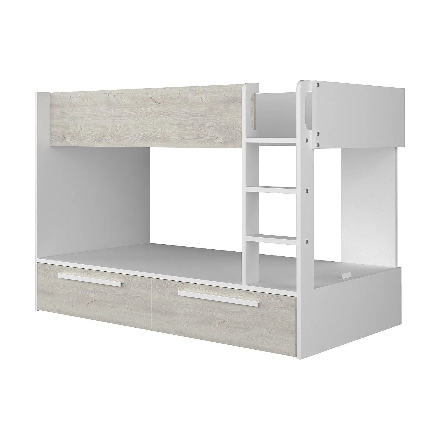 Vente-unique Etagenbett Tinoli Naturfarben Hell  Weiß 205.6 cm