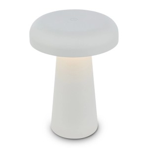 Brilo Akku Tischleuchte Cloud, dimmbar, lichtgrau. Designlampe mit Touchfunktion.