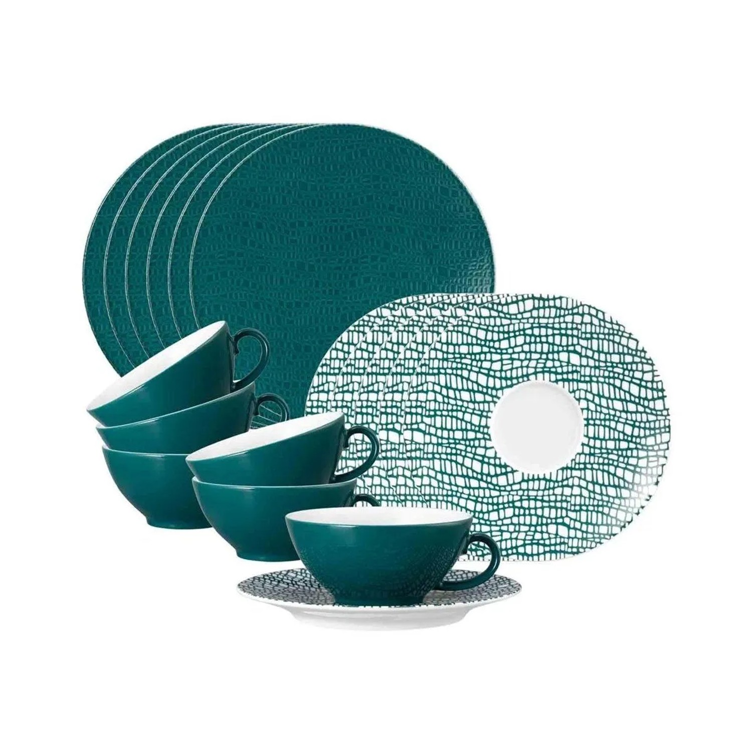 Seltmann Weiden Life Fashion Teeservice 18-teilig Trendy Petrol