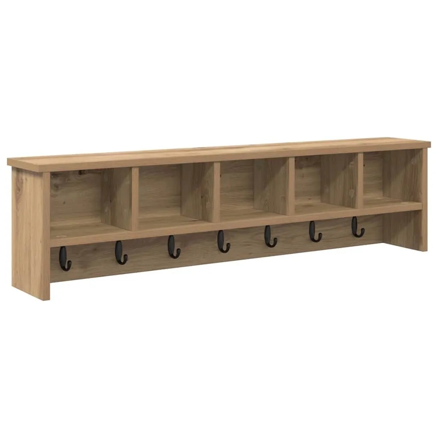 vidaXL Wandmontierter Kleiderständer Artisan-Eiche 100 x 16 x 26 cm 874330