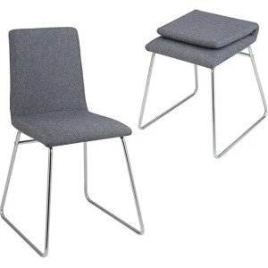 Costway Esszimmerstühle 2er Set mit Klappbarer Rückenlehne