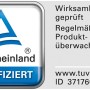 TÜV Rheinland Siegel für Hammerite Metall-Schutzlack: Wirksamkeit geprüft, regelmäßige Produktüberwachung.