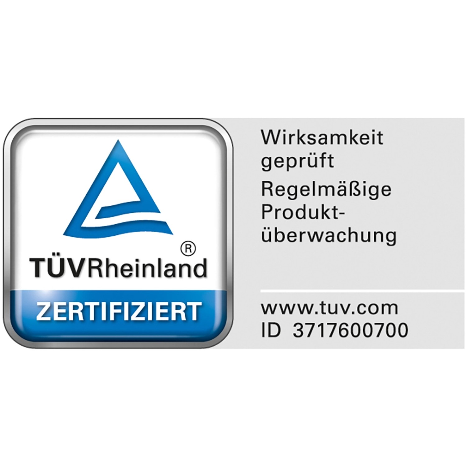 TÜV Rheinland Siegel für Hammerite Metall-Schutzlack: Wirksamkeit geprüft, regelmäßige Produktüberwachung.