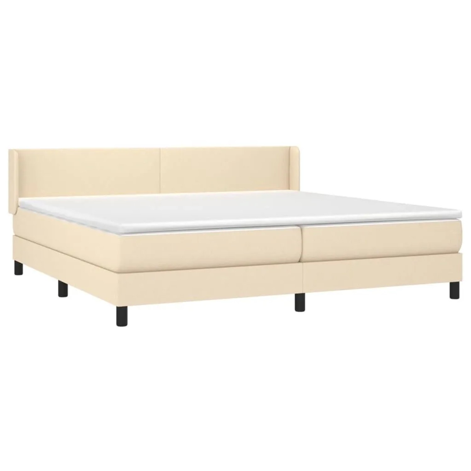 vidaXL Boxspringbett mit Matratze Creme 200x200 cm Stoff 3129582 günstig online kaufen