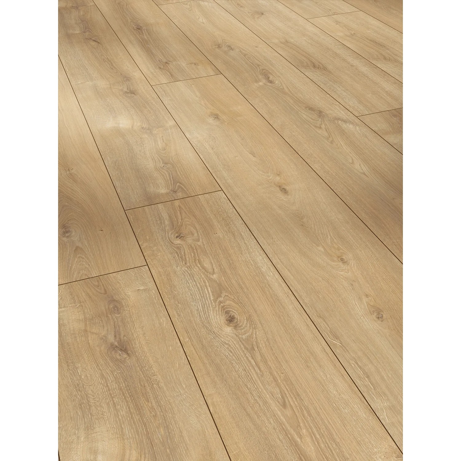 Parador Trendtime 6 Laminat, 9 mm, wasserfest, in heller Holzoptik verlegt.