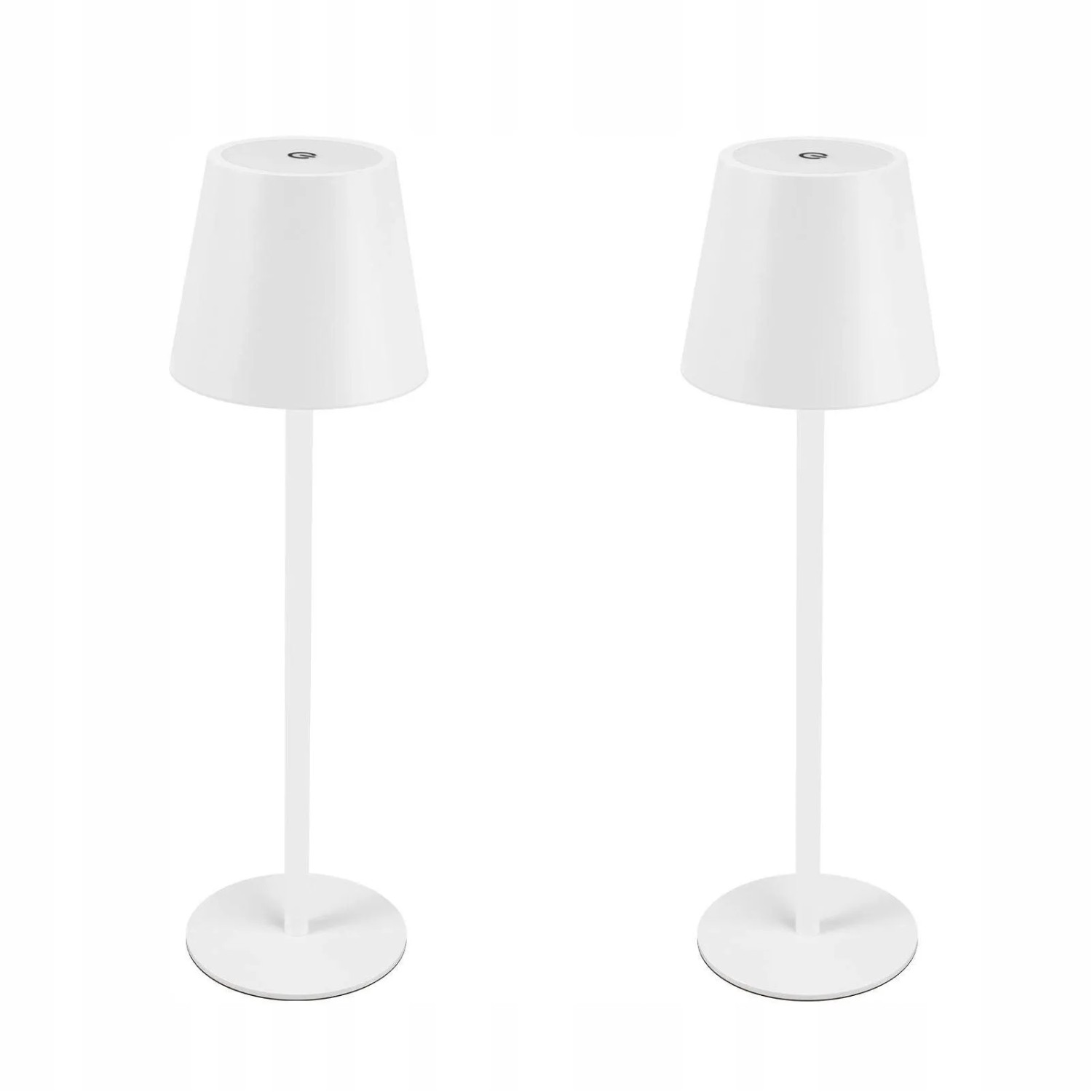 NETTLIFE LED Tischlampe aus Metall L38cm Weiß 6500K