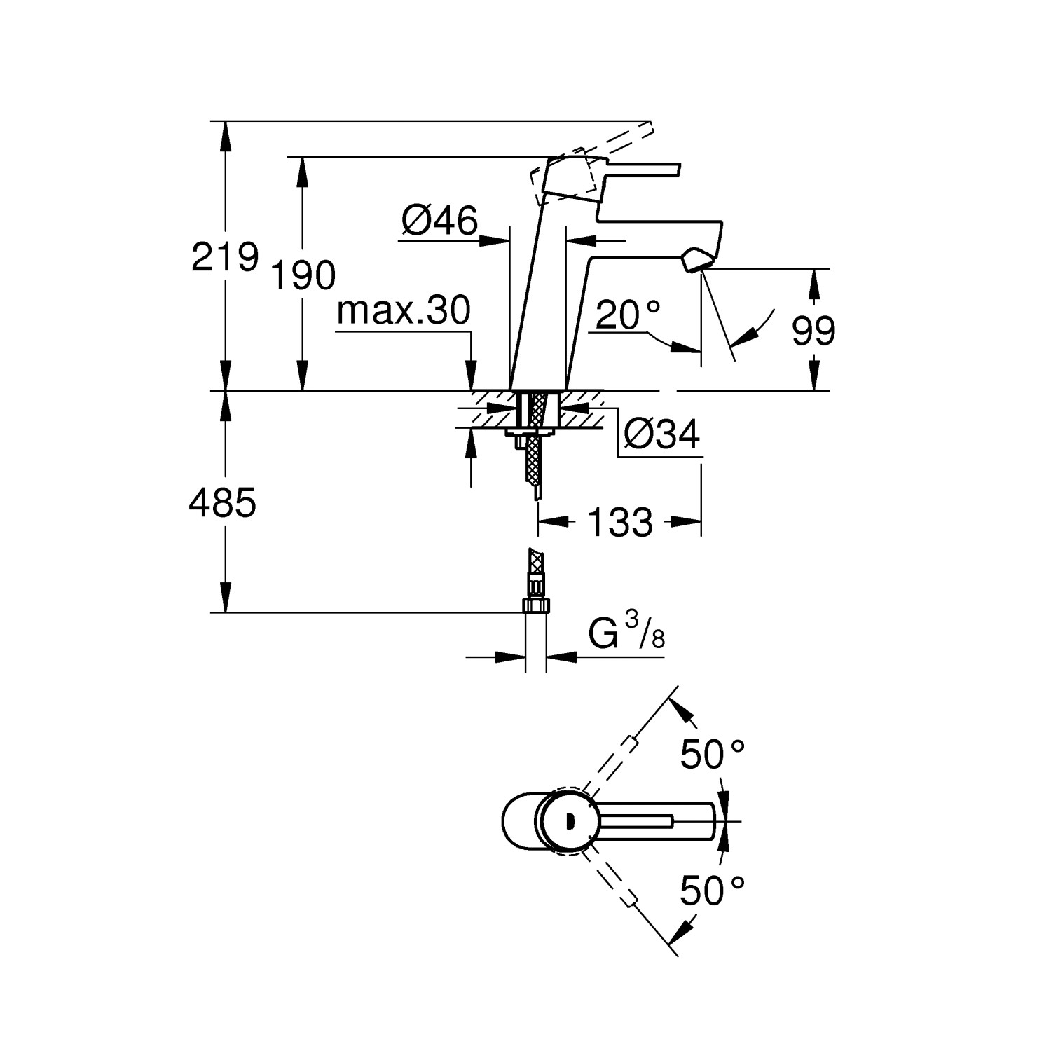 Grohe Einhand Waschtischbatterie Concetto M Size Kaufen Bei Obi 2653