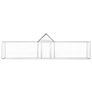 Geräumiger, verzinkter Hühnerstall (5x1x1,5 m) von vidaXL mit wasserfestem Dach.