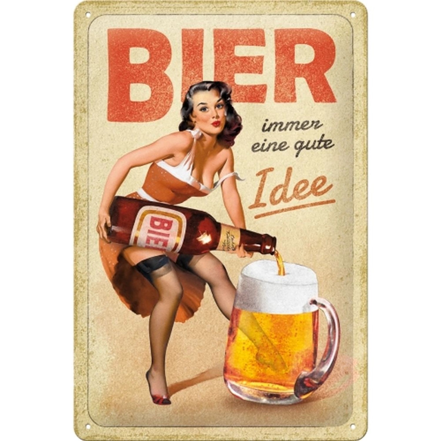 Nostalgic-Art Blechschild 20 x 30cm - Bier - Immer eine gute Idee - Special günstig online kaufen