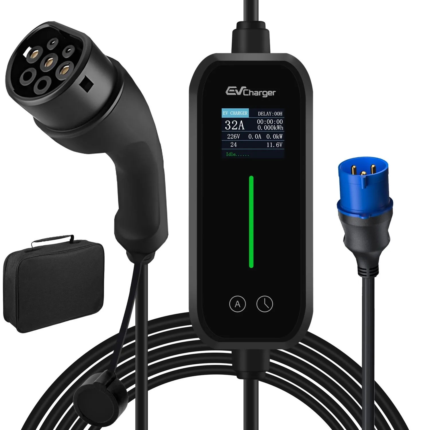 Junsun EV Ladegerät 7kw 6m Cable Smart App Type 2 1-phasig 6-32A