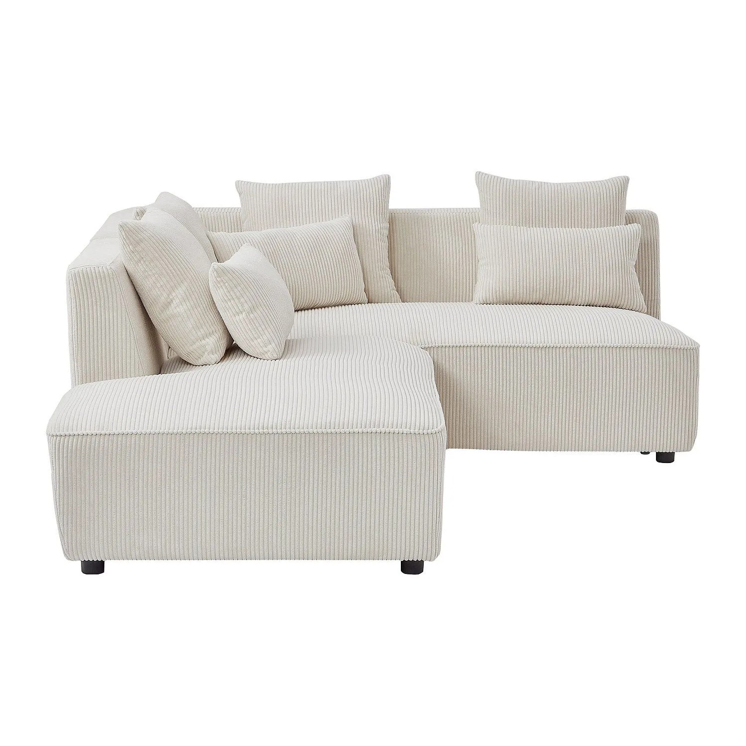Vente-unique Sofa Ohne Schlafmöglichkeit Mecodi Beige 185 cm