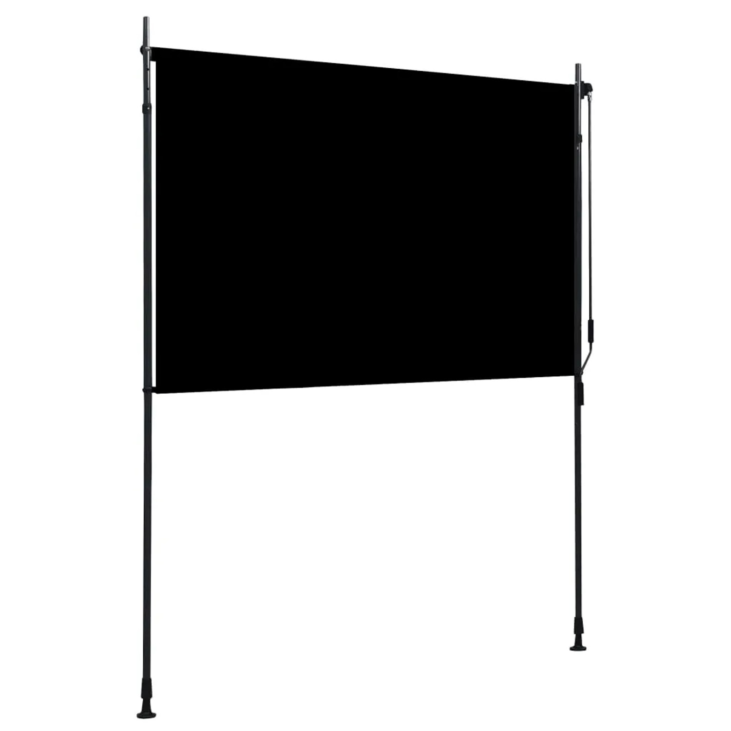 Anthrazitfarbenes vidaXL Außenrollo 200x270 cm mit Handkurbel für Balkon & Terrasse.