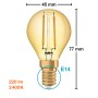 Osram LED-Leuchtmittel E14 Tropfenform, 2,5W, warmweißes Licht. Kompakte LED Lampe, 7,7x4,5cm.