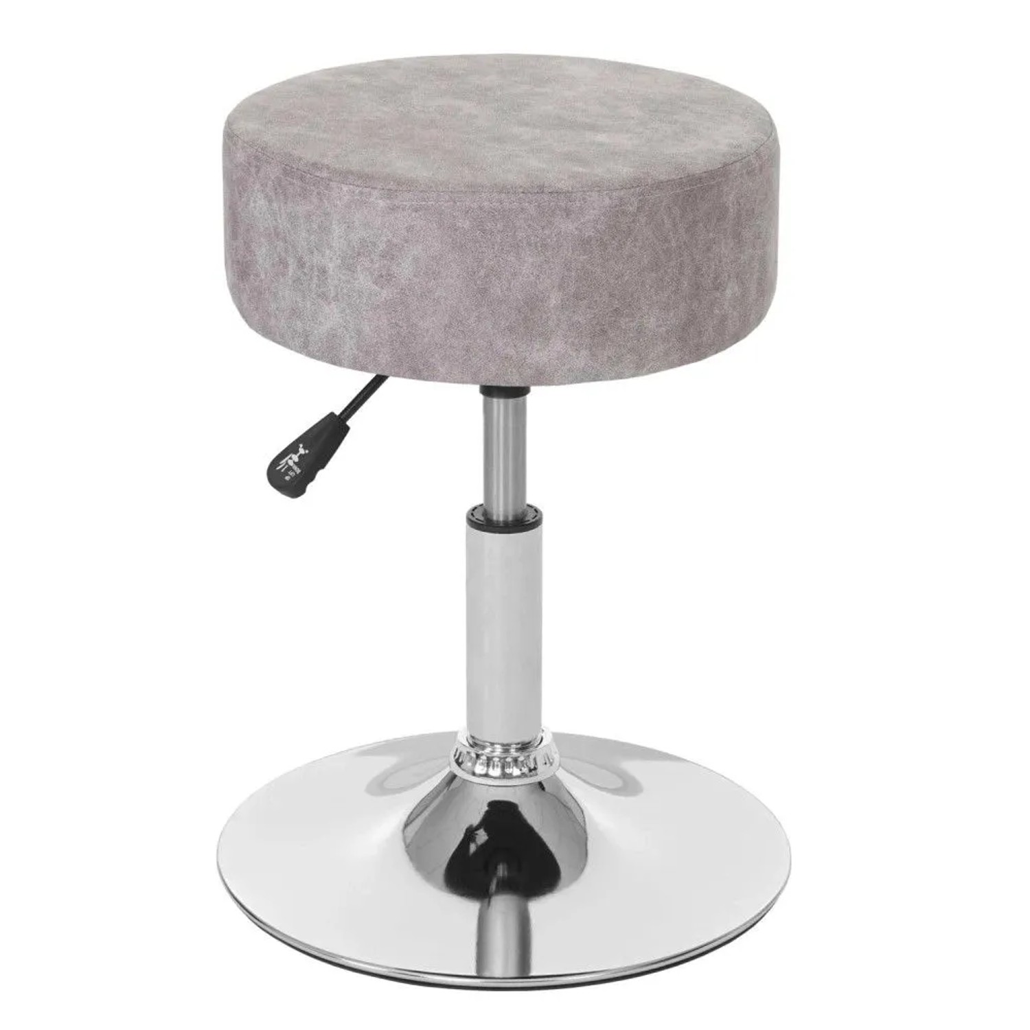 MCW 2er-Set Hocker C22 Wildlederimitat Vintage Grau