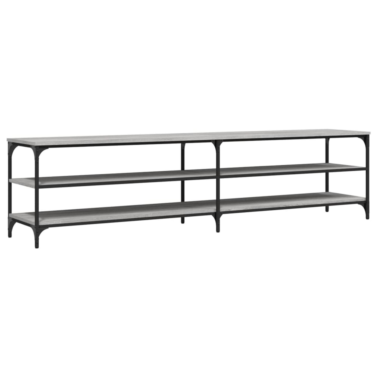 VidaXL TV-Schrank Grau Sonoma 200x30x50 cm Holzwerkstoff und Metall