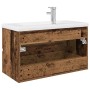 vidaXL Waschbeckenunterschrank mit Einbaubecken und Wasserhahn 3328933_7