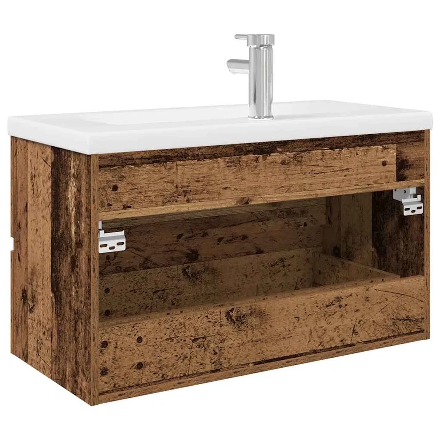 vidaXL Waschbeckenunterschrank mit Einbaubecken und Wasserhahn 3328933_7