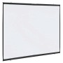 vidaXL Beamer Leinwand, 90 Zoll, 4:3 Format, zur Wandmontage. Weiße Projektionsfläche mit schwarzem Rahmen.