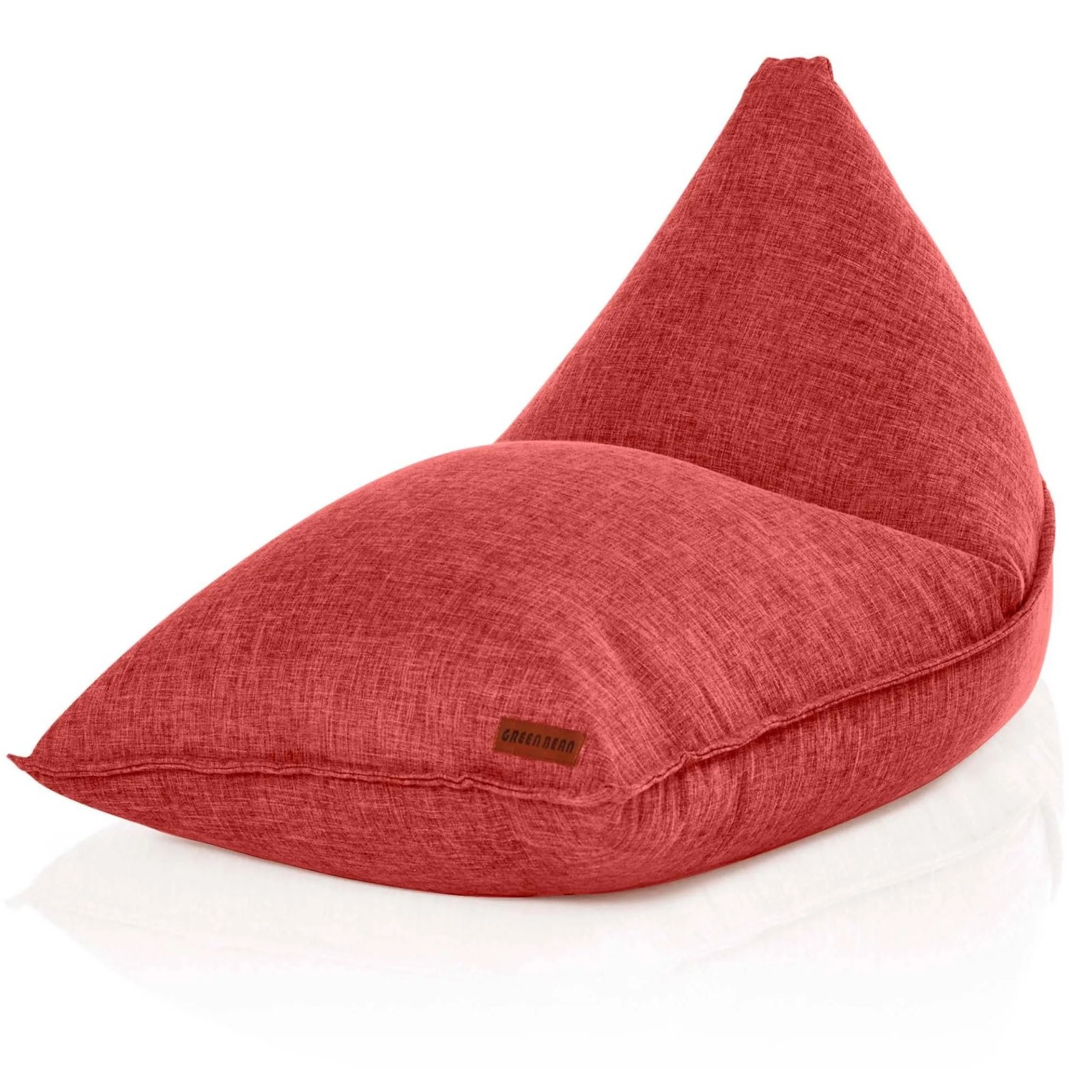 Green Bean Sitzsack Triangle 100 x 150 x 100 cm Waschbarer Bezug mit EPS-Perlen-Füllung Rot
