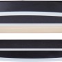 Moderne LED-Deckenleuchte Maureen in Schwarz-Holz Optik, 37x37cm, 2500 Lumen.