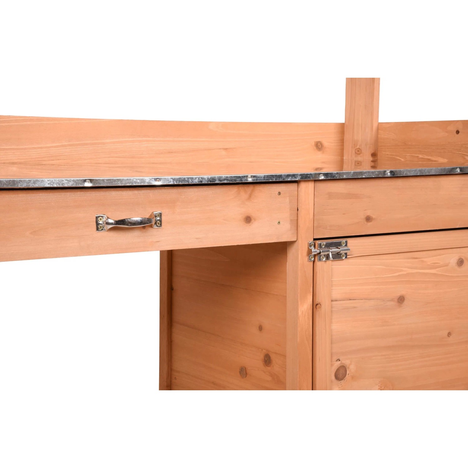 DELUKE Pflanztisch MITA mit Unterschrank Natur Tanne Gärtnertisch Garten-Arbeitstisch Umtopftisch Blumentisch_3