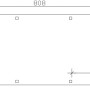 Skizze des Skan Holz Carport Fichtelberg mit Maßen: 317x808cm, Pfostenpositionen und Dachschindeln.