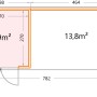 Grundriss Gerätehaus Classico 3030 Lounge XL mit Maßen und Flächenangaben.