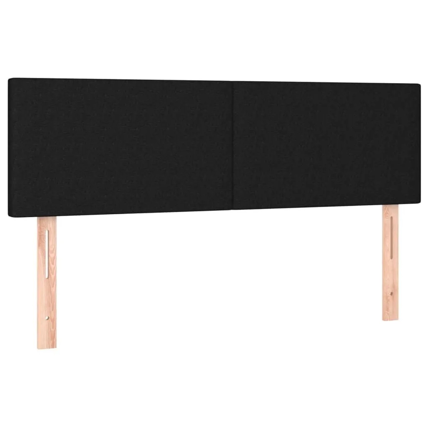 vidaXL Kopfteile 2 Stk Schwarz 72x5x78/88 cm Stoff 345786