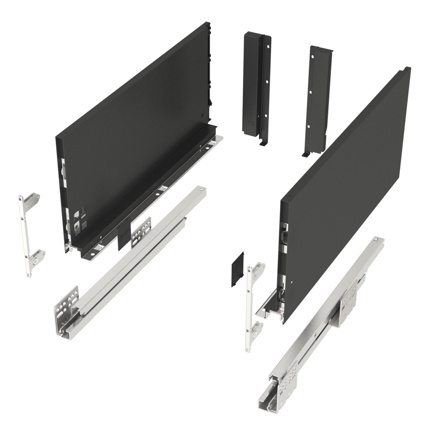 SOTECH Schubkastensystem Junker Slim H 199 mm L 550 mm 40kg Soft Close Anthrazit