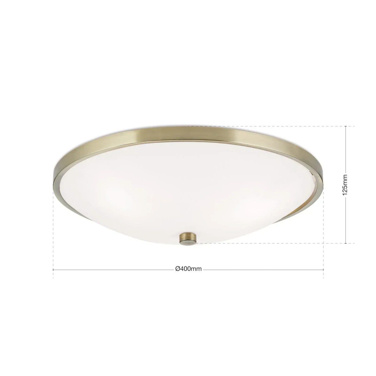 Orion Aida Deckenleuchte, Ø 40cm, 3xE27, Antik-Optik, opaler Glasschirm für Lampen & Leuchten.