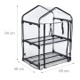 Relaxdays Balkongewächshaus Stahl Kunststoff Schwarz Transparent 2 Ebenen 94 cm x 69 cm x 49 cm 2,2 kg_4
