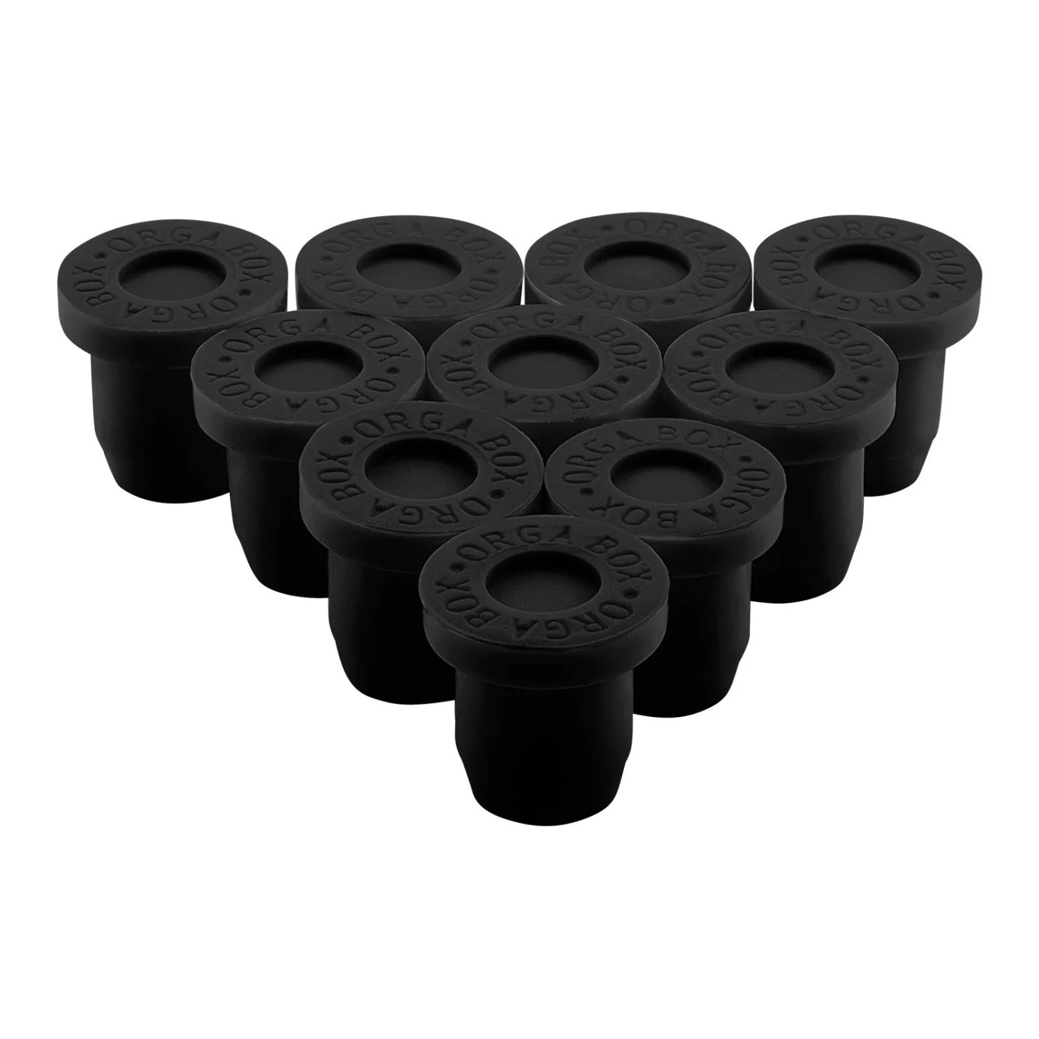 SOTECH 10er Set ORGA BOX Silikonfüße für 10,5 mm Bohrloch Schwarz
