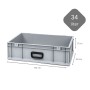 Graue PROREGAL Eurobox Nextgen, 34 Liter, 17x40x60 cm, ideal als Stapel- und Transportbox.