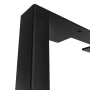 Detailaufnahme: HEVVA Möbelfuß GRAZ, 25 cm hoch, schwarz, für Möbelbau und DIY.