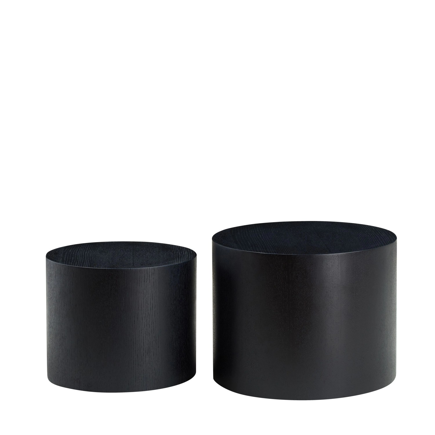 okwish Couchtisch Set mit MDF Nesting Wohnzimmer Schlafzimmer 48x48x38cm Schwarz