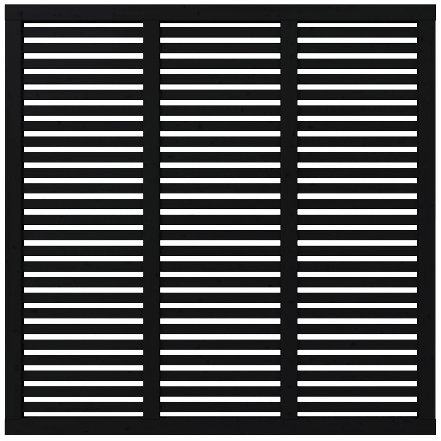 Sichtschutzzaun Harmoni Nadelholz Schwarz 180 cm x 180 cm günstig online kaufen
