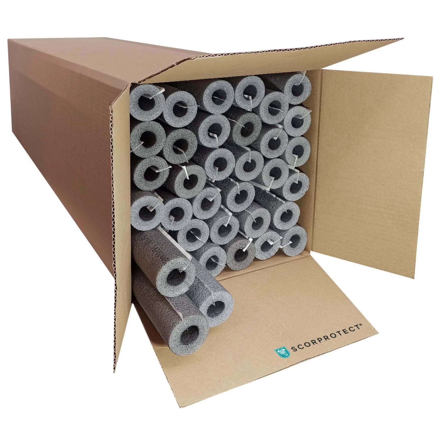 Scorprotect Karton Graue PE Rohrisolierung Selbstklebend 18 X 13 X 1 Meter günstig online kaufen