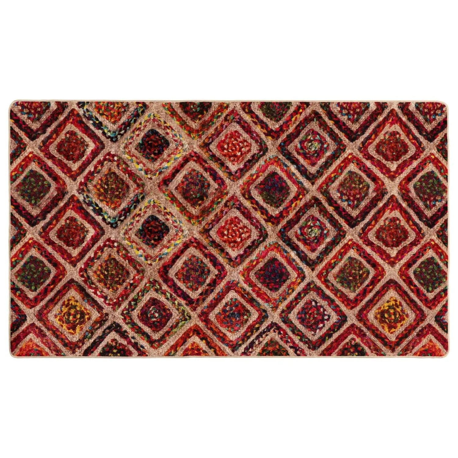 vidaXL Teppichläufer MARSA Mehrfarbig 80 x 100 cm Polyester und PVC 42023264