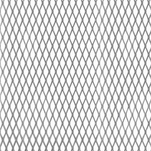 Streckmetallblech Stahl roh, 250x500x1,2mm, mit rautenförmigen Öffnungen.
