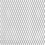 Streckmetallblech Stahl roh, 250x500x1,2mm, mit rautenförmigen Öffnungen.