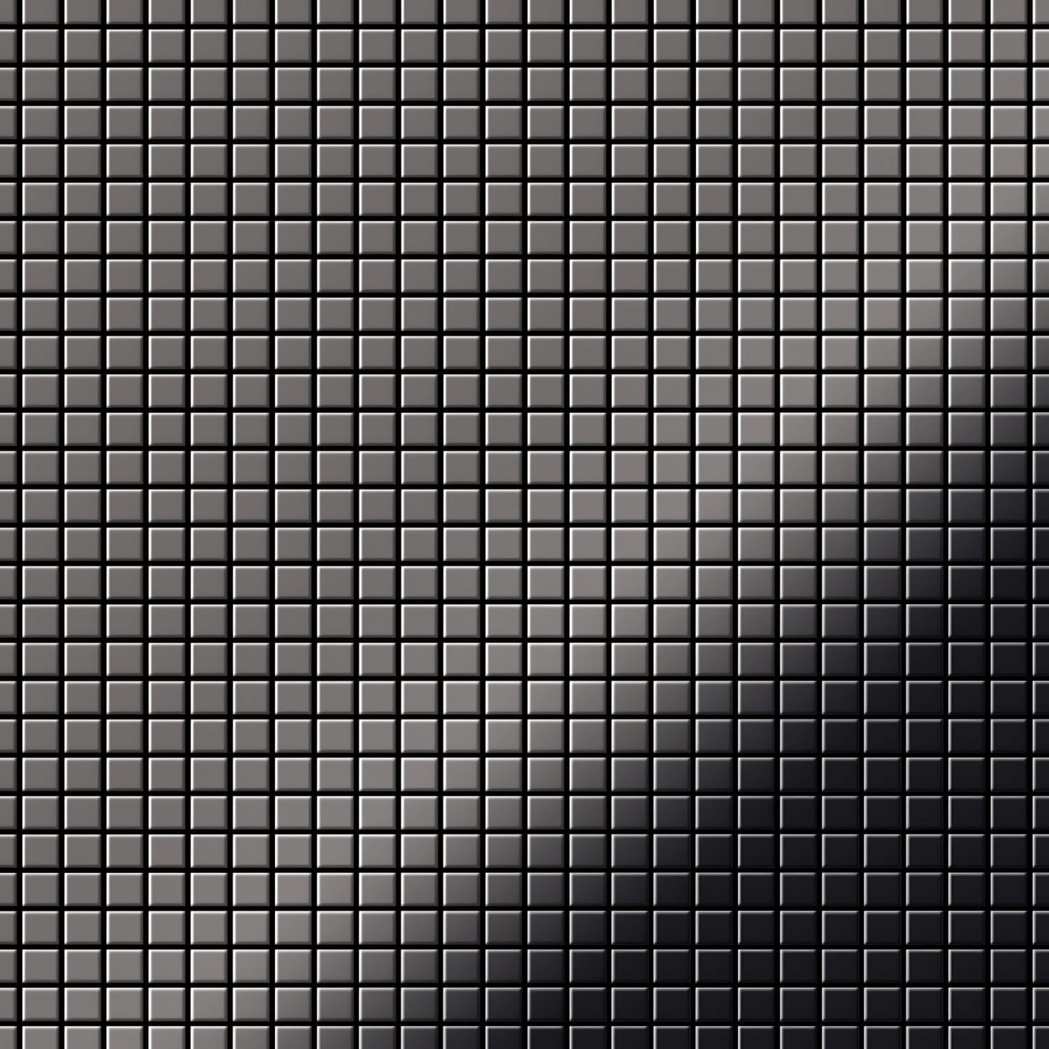 ALLOY Mosaik Fliese Massiv Metall Titan Hochglanz Dunkelgrau 1,6mm Glomesh- günstig online kaufen