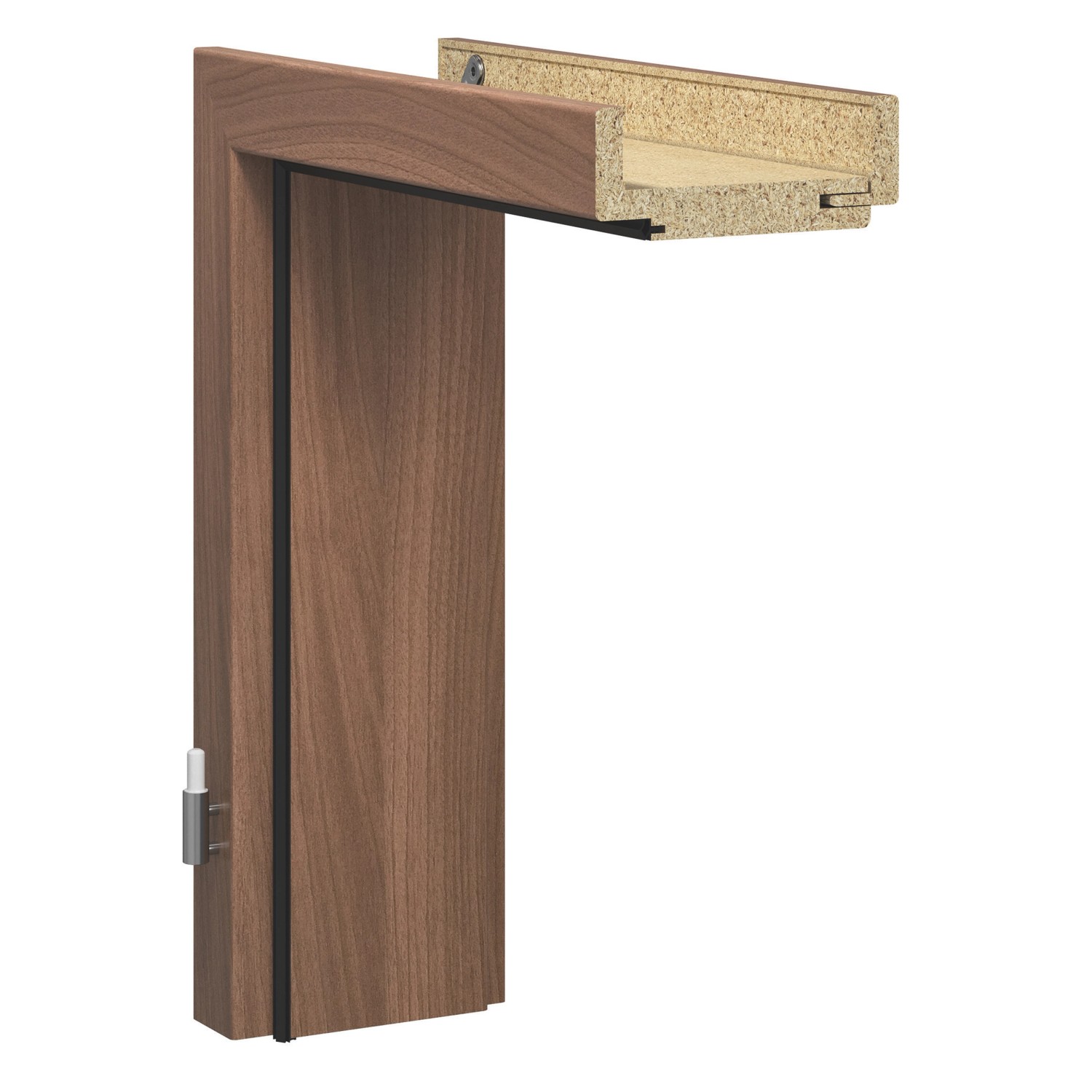 Zarge DR Nussbaum Dekor (GA736) 73,5 cm x 198,5 cm x 16,5 cm Anschlag R