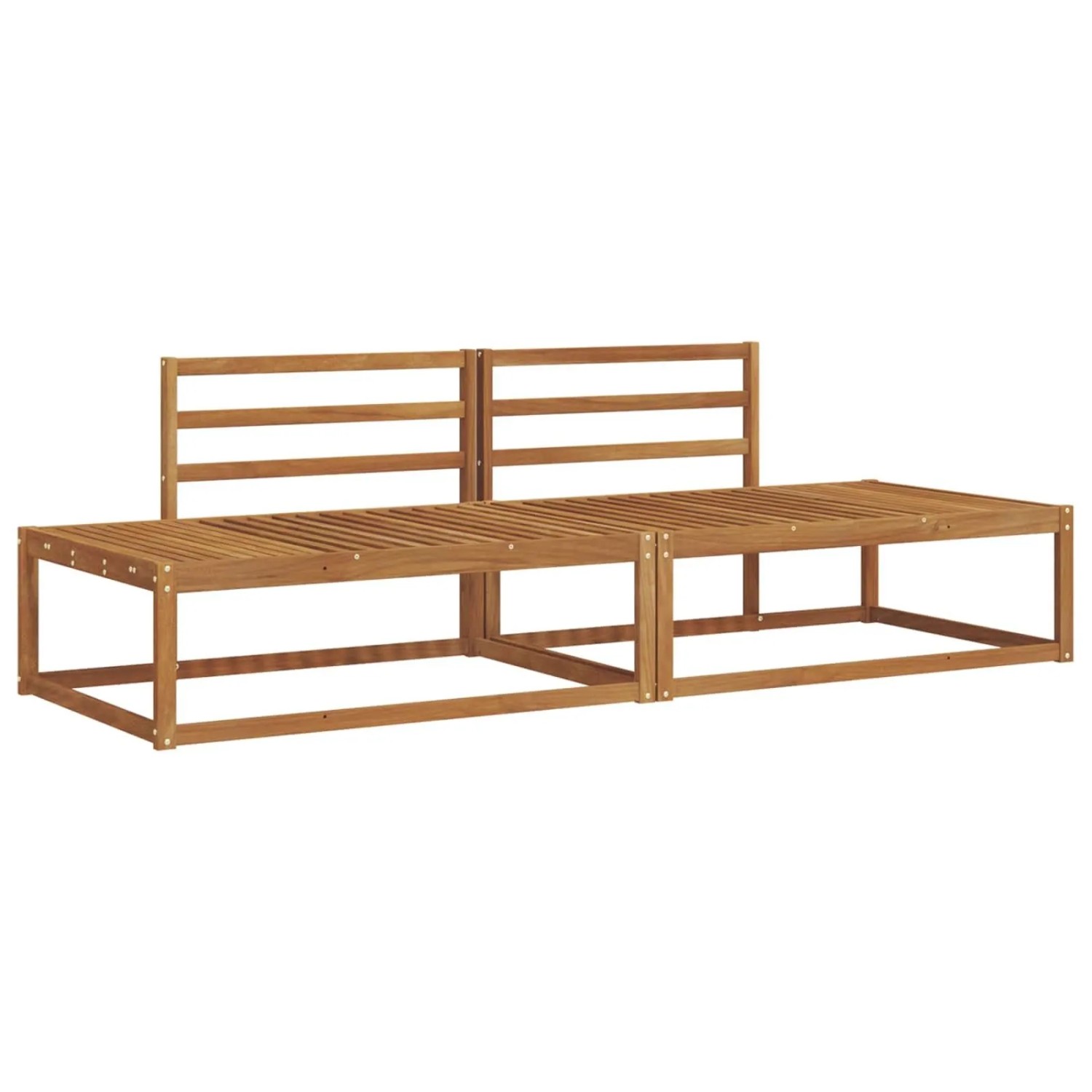 vidaXL Outdoor-Sofagarnitur 2 Stück Natur 230,5 x 83 x 73 cm 3368122